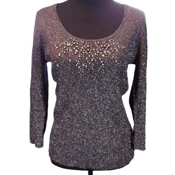 AUGUST Silk Bead Embellished Top - Picture 3 of 5